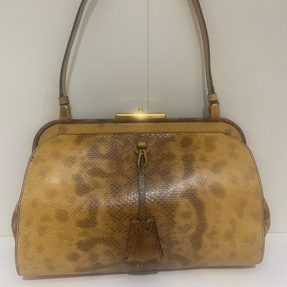 Prada Embossed Python Shoulder Bag - Picture 2 of 13